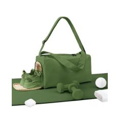 Bolsa de ginástica pequena para mulheres com compartimento para sapatos, bolsa de viagem elegante para avião, bolsa leve para mulheres e homens, bolsa esportiva de ginástica com bolso molhado para