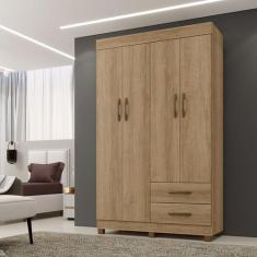 Roupeiro Copacabana Canela Sem Espelho Com 4 Portas Benetil Móveis - B