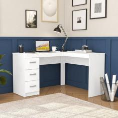 Mesa para Escritório em L 113,9x127,8cm Gavetas Fênix - Politorno, Bra