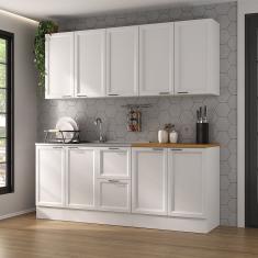 Cozinha Compacta 4 Peças 2 Aéreos 2 Balcões Soho Cabecasa Madeiramadeira Branco