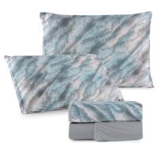 Jogo de Cama Casal King Malha 100% Algodão 04 Peças - Malucasim,  Est.