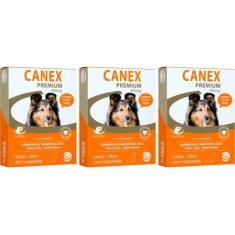 Canex Premium 900mg Vermifugo Cães Até 10kg 4 Comprimidos - 3 Unidades