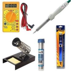 518 - Kit  Soldagem Multímetro, Ferro, Suporte, Sugador E Solda Hikari