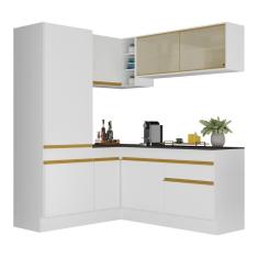 Armário de Cozinha Completa de Canto com Rodapé Veneza Multimóveis V2088