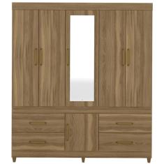 Guarda Roupa Casal 06 Portas Com Espelho 64720 Amendola Touch Demobile