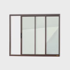 Janela Confort 2 Folhas Vidro Liso 100cm x 150cm Brimak