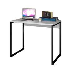 Escrivaninha Mesa De Escritório Studio Industrial 90 M18 Branco - Mpozenato