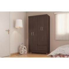 Guarda Roupa Solteiro 4 Portas e 2 Gavetas Lotus Cafe Touch - Demóbile