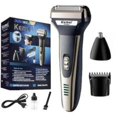 Maquina Kemei De Barbear Depilador Masculino 3X1 Barba Nariz