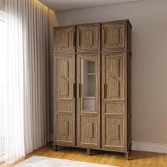 Guarda-Roupa Solteiro 1 Espelho 6 Portas e Cabideiros - Rodmóveis