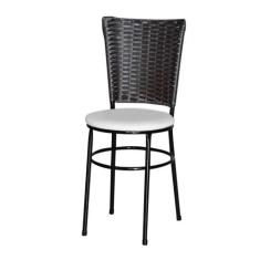 Cadeira Para Cozinha Preta Hawai Café - Lamar Design, Laca branca