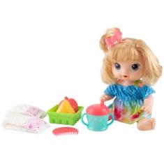 Boneca Baby Alive Hora do Suco Loira  - com Acessórios Hasbro, Azul