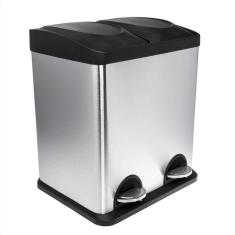 Lixeira Dupla Coleta 30 Litros Inox Biovis