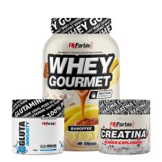 Kit Whey Protein Gourmet Pote + Creatina 300g + Gluta Immunity 150g - FN Forbis