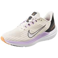 NIKE Tênis feminino Air Winflo 9, LT Orewood BRN/White-Off Noir-Lilac, 3,5 Reino Unido
