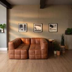 sofá guldi popup com 2 módulos canto e 2 centrais corino carao