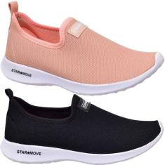 Tênis Casual Star Move KIT DOIS PARES Feminino Leve Confortável Origin