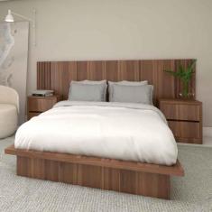 Cama Casal 2 Mesas c/ 2 Gavetas e Cabeceira Sob Medida MDF - Casa Lar 