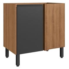 Armário de Cozinha de Canto 1 Porta 1 Prateleira Montana/Grafite - Qui