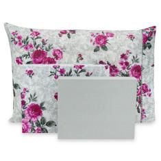 Lençol Casal 4 pçs Estampado Percal Flex 400 Fios Toque Acetinado - 40