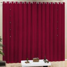 Cortina France para Varão Tecido Cetim Amassado 2,00 x 1,70 Metros Alt