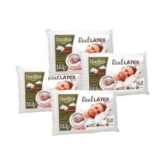 Travesseiro Látex Real Alto LS1100 c/ Capa Dry Fresh Kit c/ 4 Un 50x70 - Duoflex