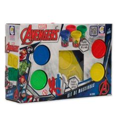 Brinquedo Massinha Infantil Heróis Vingadores 9 Acessórios - Cotiplás