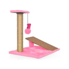 Arranhador Gatos Poste Com Rampa E Brinquedo Exclusivo