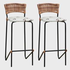 Conjunto 2 Banquetas 88cm Junco Castor