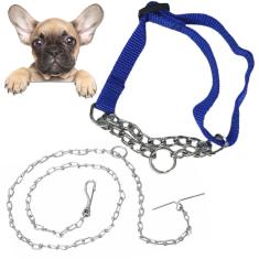 Coleira Kit Cachorro Guia Semi Enforcadora Aço Pet