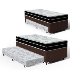 Cama Box com Colchao de Espuma D45 Pillow In Anjos OrtoConfort + Auxiliar de Espuma Unique Solteiro 88cm