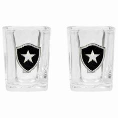 Jogo Com 2 Copos De Vidro Para Shot 70Ml - Botafogo