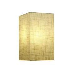 Arandela Retangular Retro Md-2002 Cúpula Em Tecido 25-16x10cm Rustico Bege - Bivolt