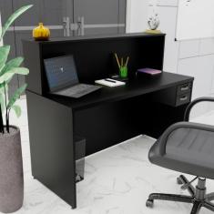 Balcão Atendimento Recepção Consultório com Gaveta 120x60cm - Netmobil