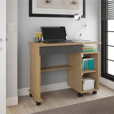 Mesa para Computador Escrivaninha 01 Gaveta Grafite