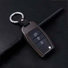 Porta-chaves do carro Capa de liga de zinco inteligente, adequado para Kia Rio QL Sportage Ceed Cerato Sorento K2 K3 K4 K5, Porta-chaves do carro ABS Smart porta-chaves do carro