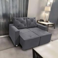 Sofá Retrátil e Reclinável 2 Lugares Bariloche 1.50cm C/ Molas - Suede