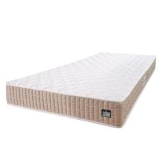 Colchão Solteiro Espuma D33 New Millenium 88x188x19cm Branco/Bege Hellen - Suporta até 120kg por Pessoa