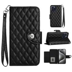 Para iPhone 13 Pro Max, capa carteira com alça de pulso, capa flip de couro com fecho magnético com 7 cartões e 1 compartimento para dinheiro, suporte feminino presente capa de telefone para Apple
