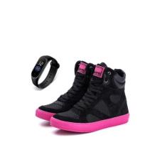 Tenis Sneaker Feminino Botinha Treino Academia Cano Alto + Relógio - B