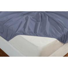 Lençol Solteiro S/ Elástico Percal 300 Fios Algodão Azul - Armazem do 