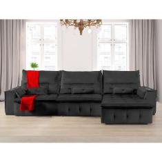 Sofá Fusion 3.30m Elétrico com USB e Vibro Massagem - Sofisticato, pre