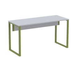 Mesa Escritório P25 TUB Pandin 134 cm (Larg) Tampo MDP Cinza Pé Aço Tu