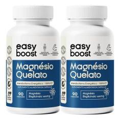 Magnésio Quelato Easy Boost Bisglicinato 180caps Kit 2x, 1