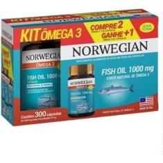 Omega 3 1000mg norwegian kit com 300 capsulas sidney oliveira made in 