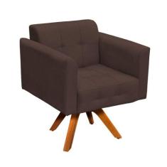 Poltrona Elisa Suede Marrom - D' ROSSI