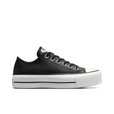 Converse Tênis feminino Chuck Taylor All Star Lift plataforma jeans, Preto/Preto/Branco, 8.5 Women/6.5 Men