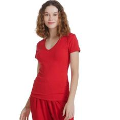 Blusa Hering Básica Decote V Feminina-Feminino