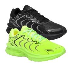 Kit 2  Tênis Masculino Esportivo Academia Caminhada Moderno-Masculino