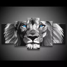 Quadro Decorativo 129x63 Sala Leão Luxo P 1